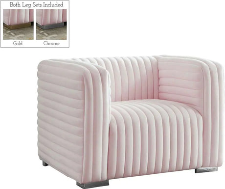 Meridian Furniture - Ravish Velvet Chair In Pink - 640Pink-C