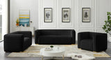 Meridian Furniture - Ravish Velvet Loveseat In Black - 640Black-L