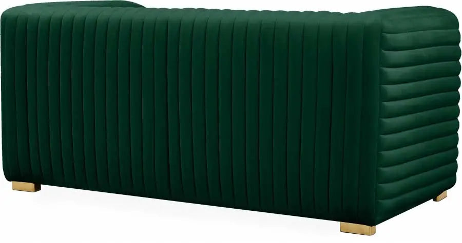 Meridian Furniture - Ravish Velvet Loveseat In Green - 640Green-L