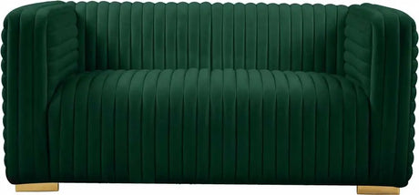 Meridian Furniture - Ravish Velvet Loveseat In Green - 640Green-L