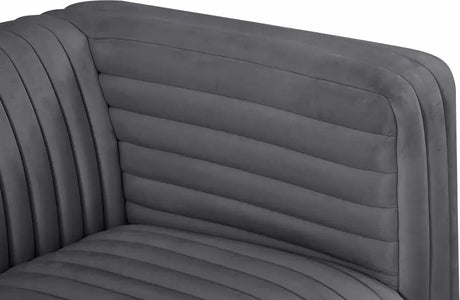 Meridian Furniture - Ravish Velvet Loveseat In Grey - 640Grey-L