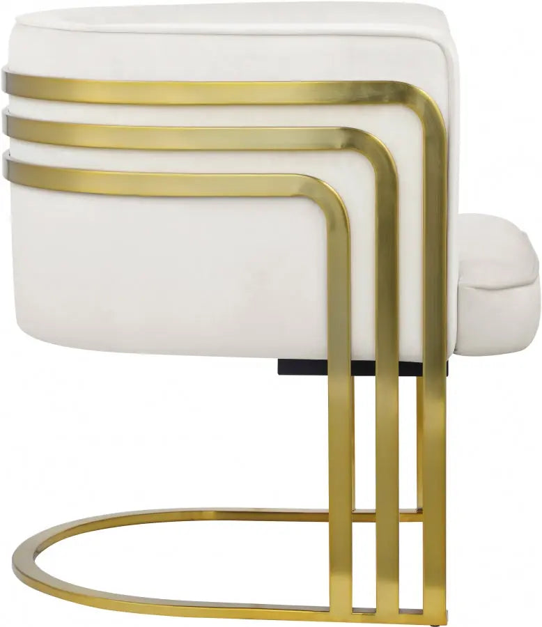 Meridian Furniture - Rays Accent Chair In Cream - 533Cream