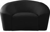 Meridian Furniture - Riley 3 Piece Living Room Set In Black - 610Black-S-3Set