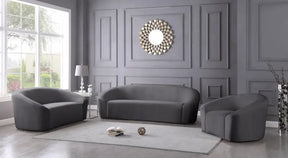 Riley 3 Piece Living Room Set In Grey - 610Grey-S-3Set | Meridian