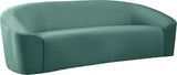 Meridian Furniture - Riley 3 Piece Living Room Set In Mint - 610Mint-S-3Set