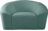 Meridian Furniture - Riley 3 Piece Living Room Set In Mint - 610Mint-S-3Set