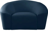 Meridian Furniture - Riley 3 Piece Living Room Set In Navy - 610Navy-S-3Set