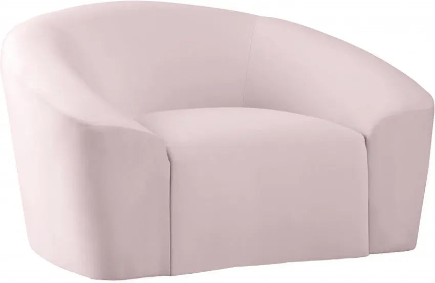 Meridian Furniture - Riley 3 Piece Living Room Set In Pink - 610Pink-S-3Set