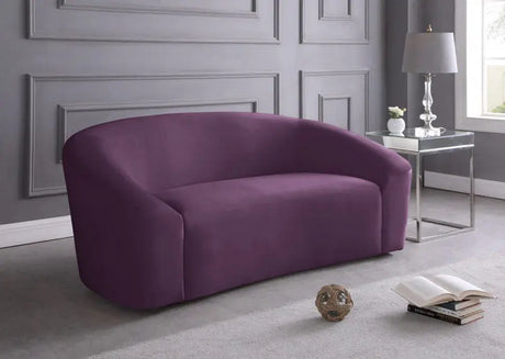 Meridian Furniture - Riley 3 Piece Living Room Set In Purple - 610Purple-S-3Set