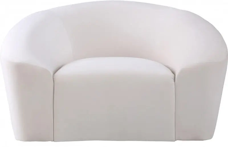 Meridian Furniture - Riley Velvet Chair In Cream - 610Cream-C