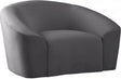 Riley Velvet Chair In Grey - 610Grey-C | Meridian