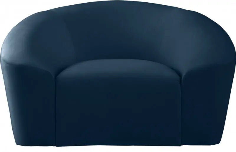 Meridian Furniture - Riley Velvet Chair In Navy - 610Navy-C