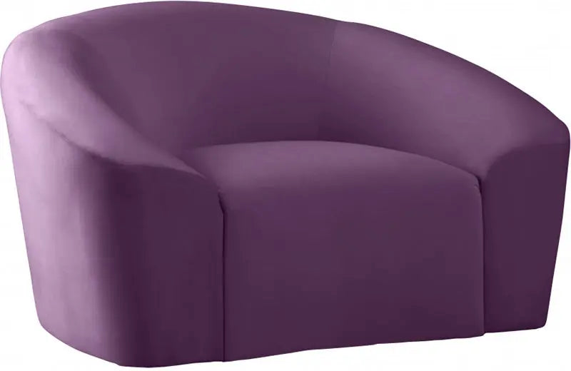 Meridian Furniture - Riley Velvet Chair In Purple - 610Purple-C