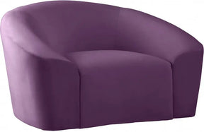 Riley Velvet Chair In Purple - 610Purple-C | Meridian