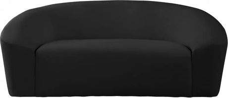 Meridian Furniture - Riley Velvet Loveseat In Black - 610Black-L