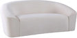 Riley Velvet Loveseat In Cream - 610Cream-L | Meridian