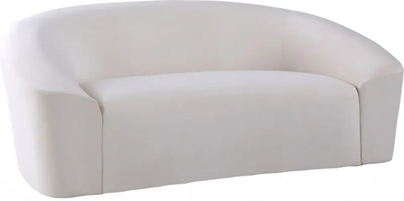 Meridian Furniture - Riley Velvet Loveseat In Cream - 610Cream-L