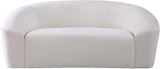 Meridian Furniture - Riley Velvet Loveseat In Cream - 610Cream-L