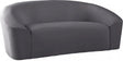 Riley Velvet Loveseat In Grey - 610Grey-L | Meridian