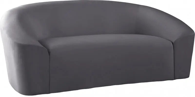 Meridian Furniture - Riley Velvet Loveseat In Grey - 610Grey-L