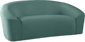 Riley Velvet Loveseat In Mint - 610Mint-L | Meridian