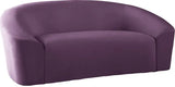 Meridian Furniture - Riley Velvet Loveseat In Purple - 610Purple-L