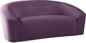 Riley Velvet Loveseat In Purple - 610Purple-L | Meridian