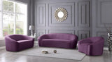 Meridian Furniture - Riley Velvet Loveseat In Purple - 610Purple-L