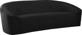 Riley Velvet Sofa In Black - 610Black-S | Meridian