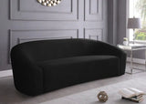 Meridian Furniture - Riley Velvet Sofa In Black - 610Black-S