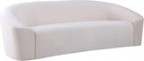 Meridian Furniture - Riley Velvet Sofa In Cream - 610Cream-S