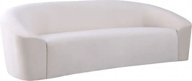 Meridian Furniture - Riley Velvet Sofa In Cream - 610Cream-S