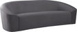 Riley Velvet Sofa In Grey - 610Grey-S | Meridian