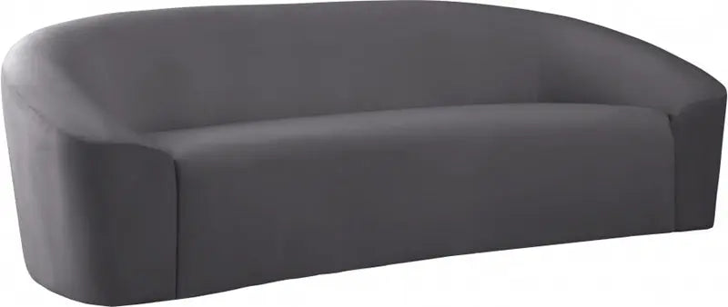 Meridian Furniture - Riley Velvet Sofa In Grey - 610Grey-S