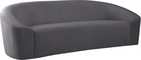 Riley Velvet Sofa In Grey - 610Grey-S | Meridian