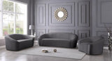 Meridian Furniture - Riley Velvet Sofa In Grey - 610Grey-S