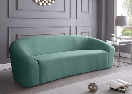 Meridian Furniture - Riley Velvet Sofa In Mint - 610Mint-S