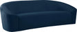 Riley Velvet Sofa In Navy - 610Navy-S | Meridian
