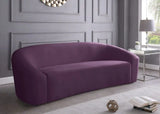 Meridian Furniture - Riley Velvet Sofa In Purple - 610Purple-S