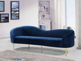 Meridian Furniture - Ritz 3 Piece Living Room Set In Navy - 659Navy-S-3Set