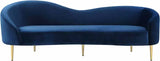 Meridian Furniture - Ritz 3 Piece Living Room Set In Navy - 659Navy-S-3Set