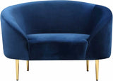 Meridian Furniture - Ritz 3 Piece Living Room Set In Navy - 659Navy-S-3Set