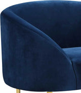 Meridian Furniture - Ritz 3 Piece Living Room Set In Navy - 659Navy-S-3Set