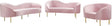 Ritz 3 Piece Living Room Set In Pink - 659Pink-S-3Set | Meridian