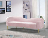 Meridian Furniture - Ritz 3 Piece Living Room Set In Pink - 659Pink-S-3Set