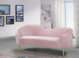 Meridian Furniture - Ritz 3 Piece Living Room Set In Pink - 659Pink-S-3Set