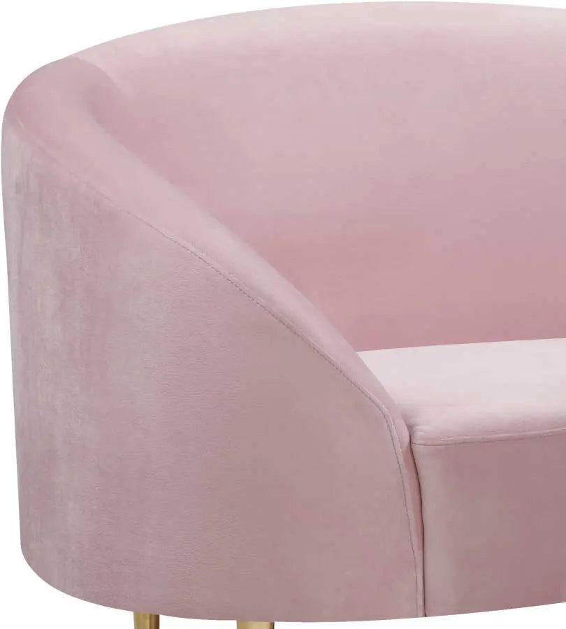 Meridian Furniture - Ritz 3 Piece Living Room Set In Pink - 659Pink-S-3Set