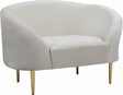 Ritz Velvet Chair In Cream - 659Cream-C | Meridian