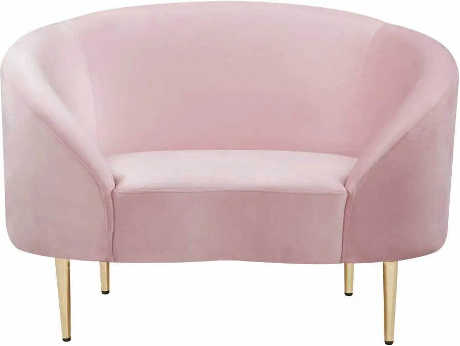Meridian Furniture - Ritz Velvet Chair In Pink - 659Pink-C