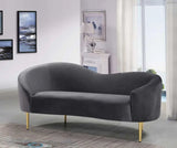 Meridian Furniture - Ritz Velvet Loveseat In Grey - 659Grey-L